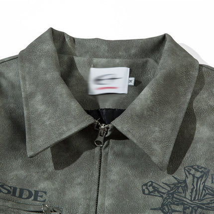 Crossroad Leather Jacket—7349 - TALKLESSFASHION