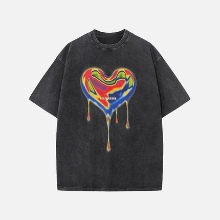 Lightning Print Washed oversized T-Shirt ----8108 - TALKLESSFASHION