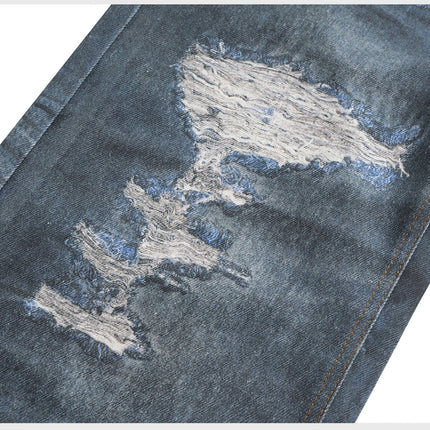 UNISEX Straight Worn Looking Washed-out Jeans—9008 - TALKLESSFASHION