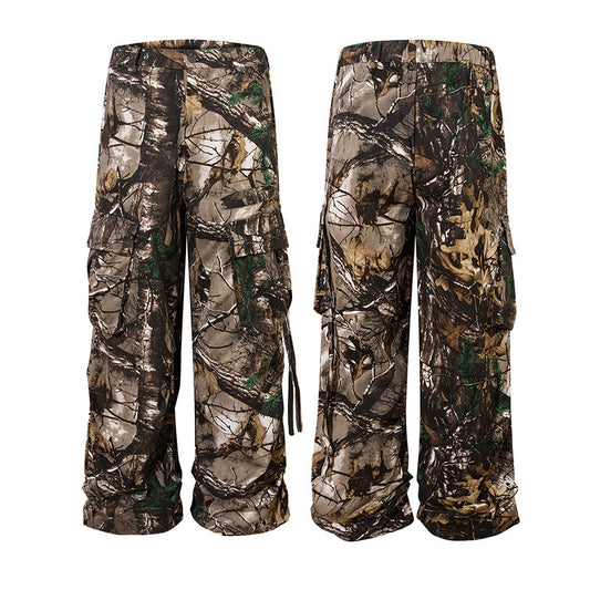 Retro Style Branches Camouflage Cargo Pants - TALKLESSFASHION
