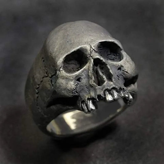Vintage Gothic Punk Demon Skull Ring-----8710 - TALKLESSFASHION