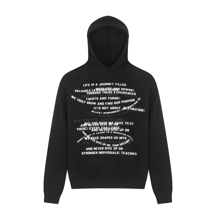 Street Letter Printed Hoodie—7999 - TALKLESSFASHION