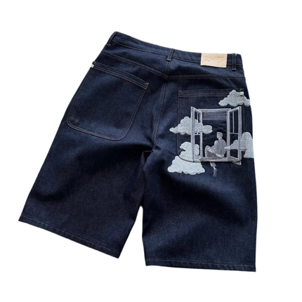 Clouds Pocket Denim Jort —4560 - TALKLESSFASHION
