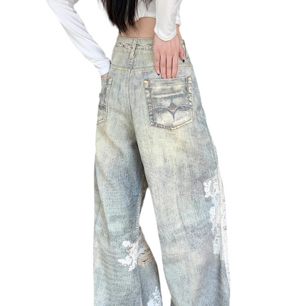 Decorative Diamonds Unisex Jeans - TALKLESSFASHION