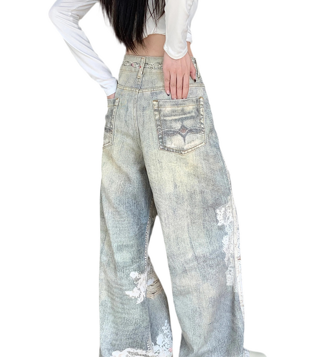Decorative Diamonds Unisex Jeans - TALKLESSFASHION