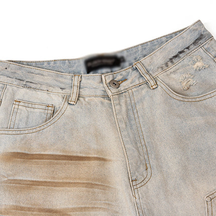 Shabby Dirty Loose Hole Jeans—8739 - TALKLESSFASHION