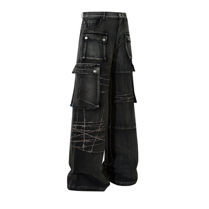Embroidery RockTrail Explorer Jeans—7316 - TALKLESSFASHION