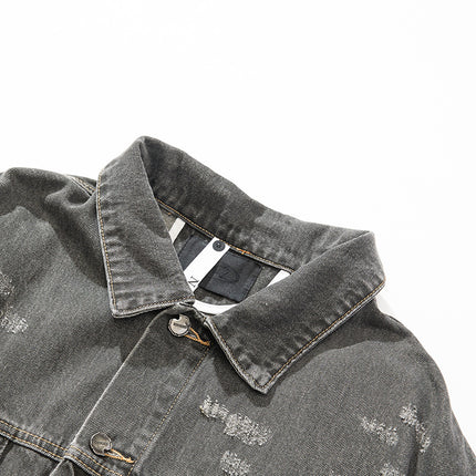 Distressed Wide Avant-Garde jacket
—-7057