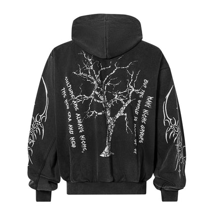 07 graphic design washed hoodie —-7095