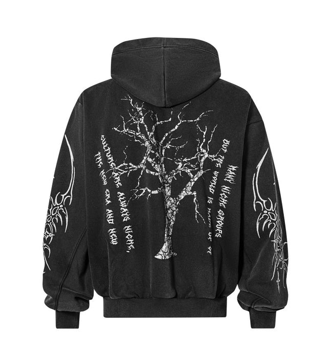 07 graphic design washed hoodie —-7095