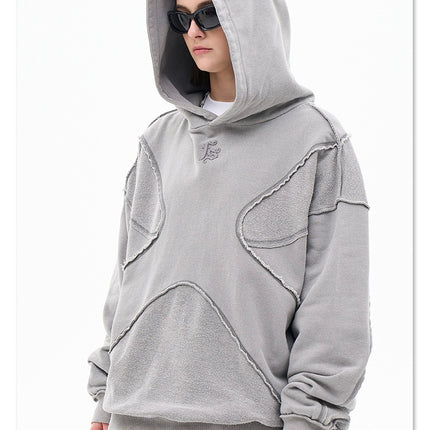 Vintage washed Deconstructed hoodie