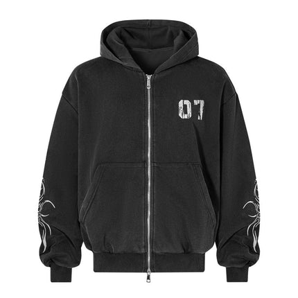 07 graphic design washed hoodie —-7095