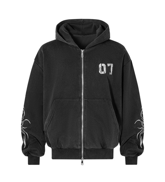 07 graphic design washed hoodie —-7095