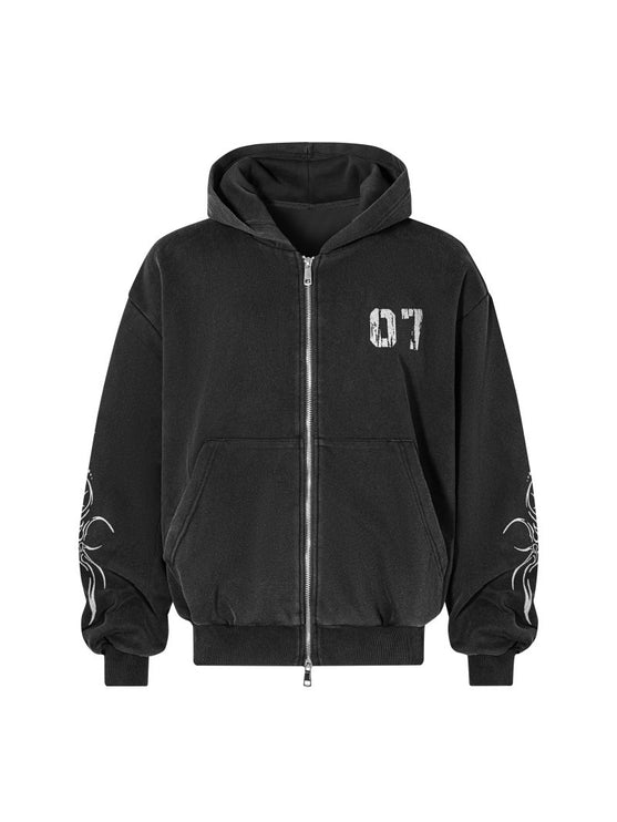 07 graphic design washed hoodie —-7095