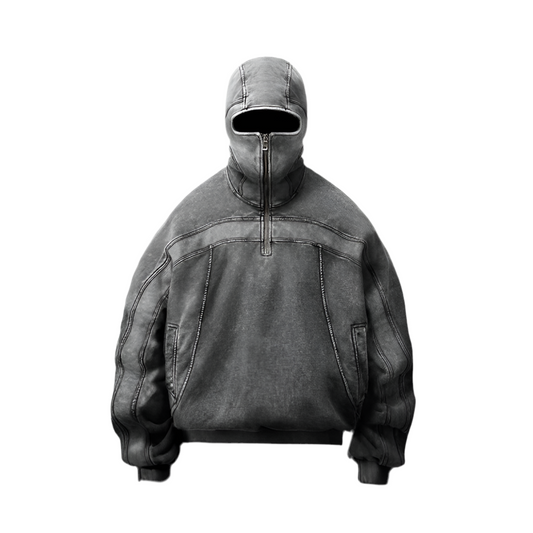 American Washed Y2K Street Zipper Sweater—-1773 - TALKLESSFASHION
