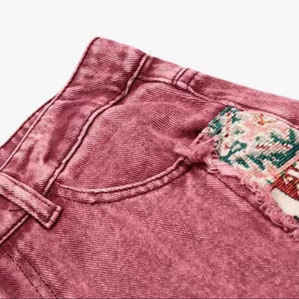 Retro Worn Stitching EdgingJean—5558 - TALKLESSFASHION