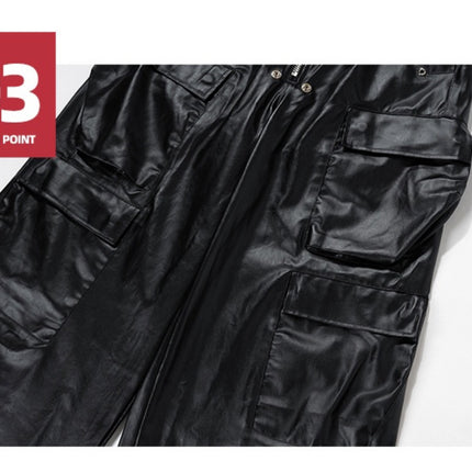 MatteCoat Casual leather Pants—-5388