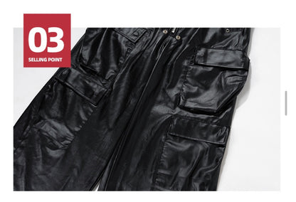MatteCoat Casual leather Pants—-5388