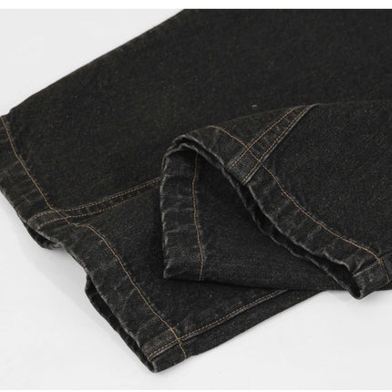 Retro Street Simple Loose Machete Denim Jeans —2774 - TALKLESSFASHION