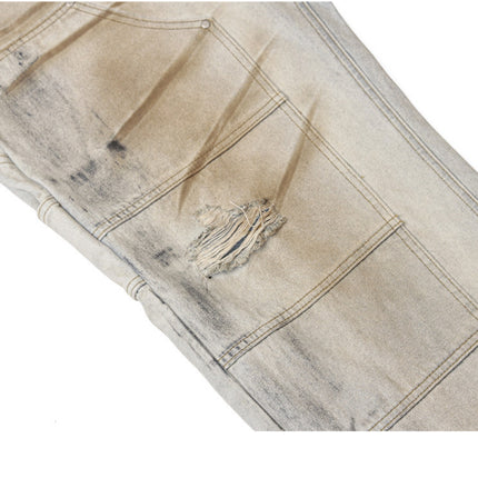 Shabby Dirty Loose Hole Jeans—8739 - TALKLESSFASHION