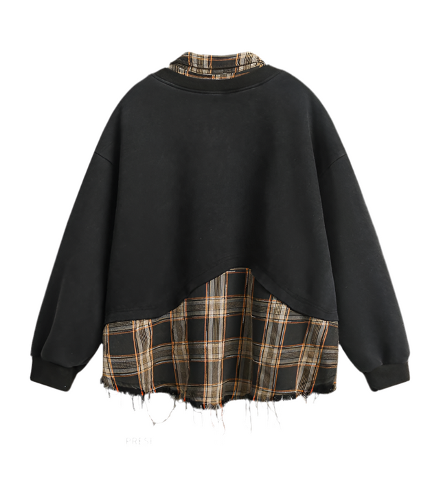 Embroidery Patchwork Oversize Unisex Pullover—2773 - TALKLESSFASHION