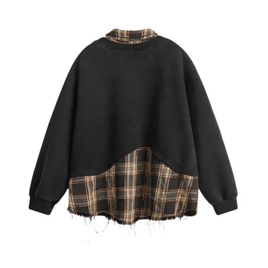 Embroidery Patchwork Oversize Unisex Pullover—2773 - TALKLESSFASHION