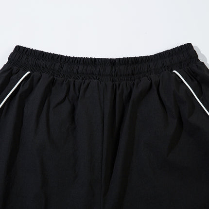 White stripes Black sweatpant—-7054
