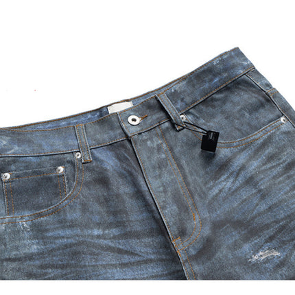 UNISEX Straight Worn Looking Washed-out Jeans—9008 - TALKLESSFASHION
