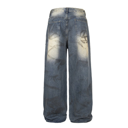 Urban Edge Ink Splatter Denim Jeans —7529 - TALKLESSFASHION