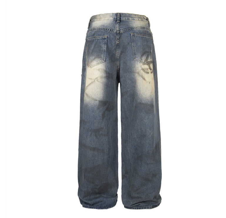 Urban Edge Ink Splatter Denim Jeans —7529 - TALKLESSFASHION