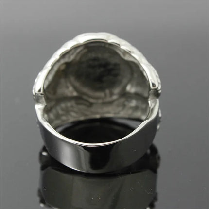 Mens Boys 316L Stainless Steel Cool Punk Gothic World of Warcraft WOW Alliance Ring Game - TALKLESSFASHION