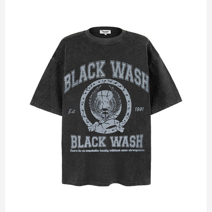 Black Wash Printed T-Shirt