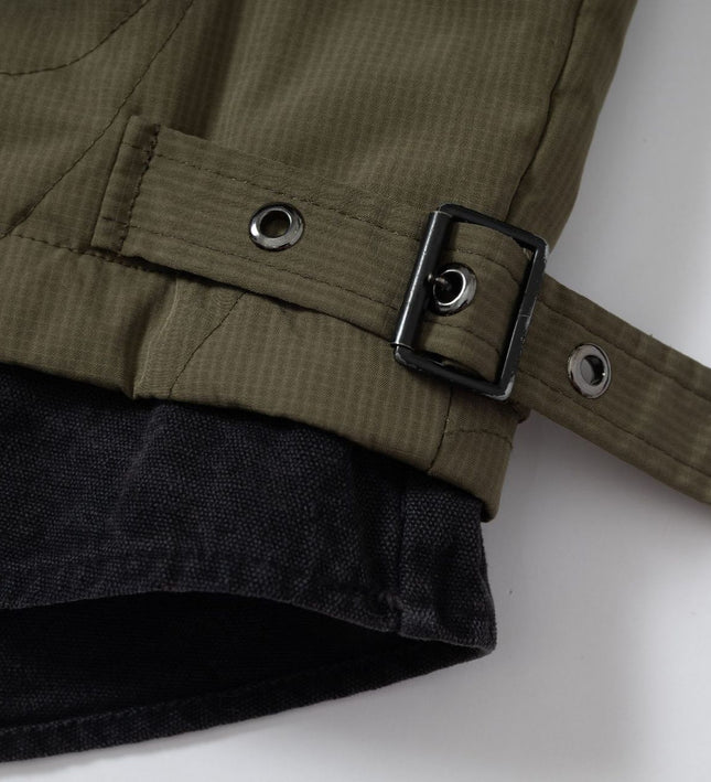 Heavy Industry Spray Print Stitching Fake Two Padded Jacket