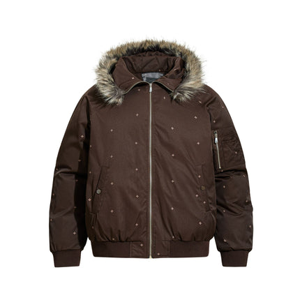 Simple Versatile Hooded Padded Jacket