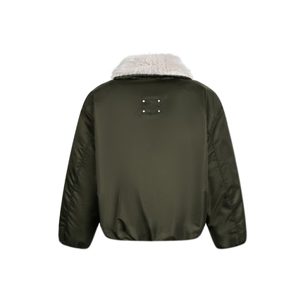 Retro Contrast Stitching Loose Padded Jacket