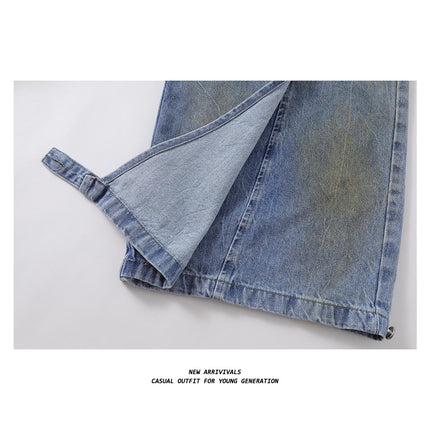 Distress Stitching Wide-leg Jean - TALKLESSFASHION