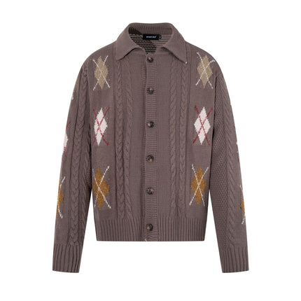 Retro Simple Versatile Knitted Loose Sweater Cardigan