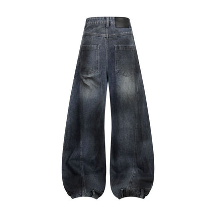 Retro Washed Ripped & Stitch Jeans—3376 - TALKLESSFASHION