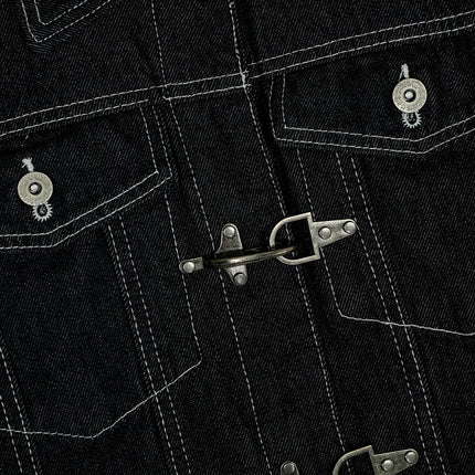 Chaotic High Street Individuality Design Loose Denim Jacket
