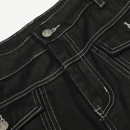 Street Coated Monogram Print Jeans