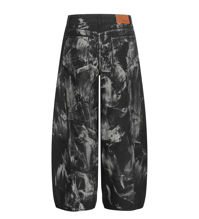 Splashed ink paint heavy industry jeans