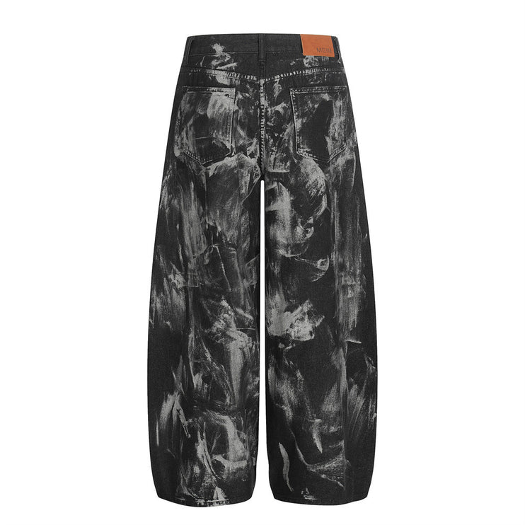 Splashed ink paint heavy industry jeans
