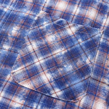 American vintage distressed plaid long sleeve