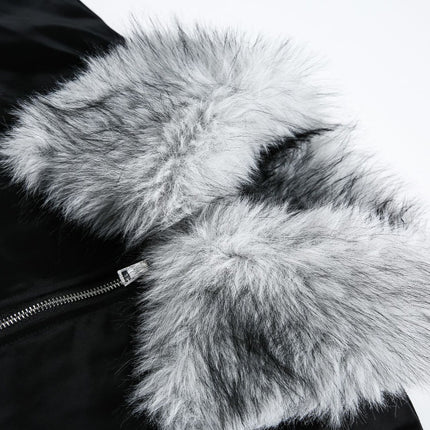 Retro Contrast Stitching Loose Padded Jacket