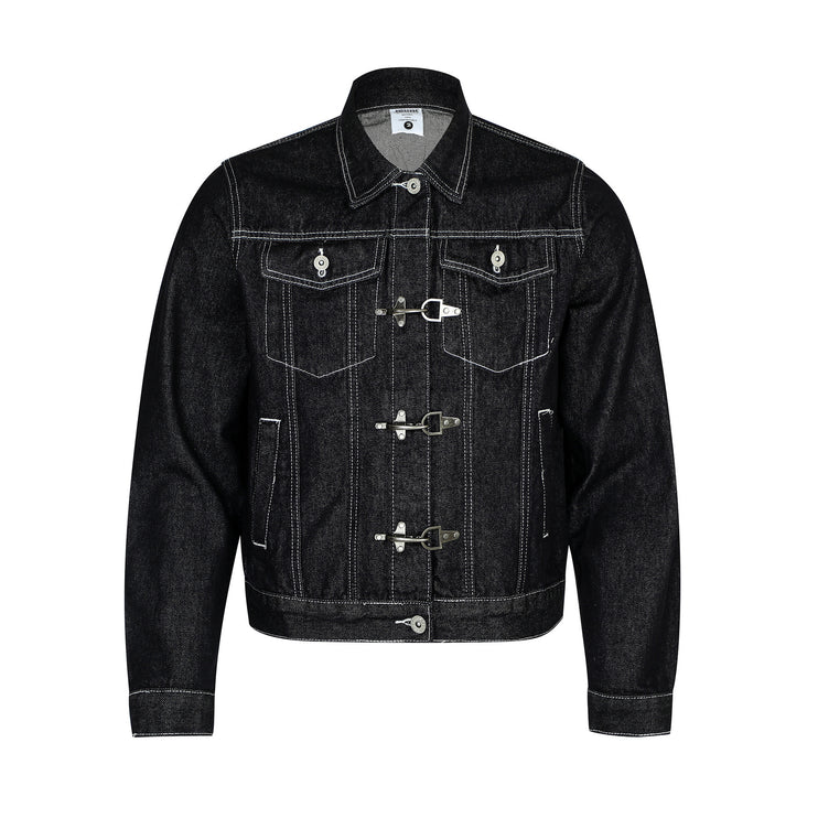 Chaotic High Street Individuality Design Loose Denim Jacket