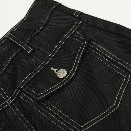 Street Coated Monogram Print Jeans