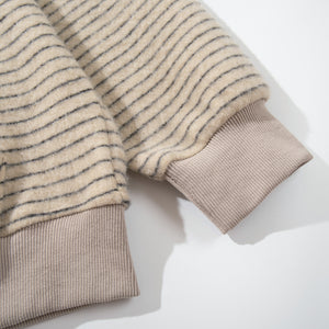 Striped Hooded Hooded Sweatshirt Jacket