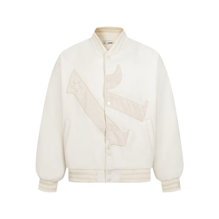 Creative letter patch embroidered baseball jersey jacket