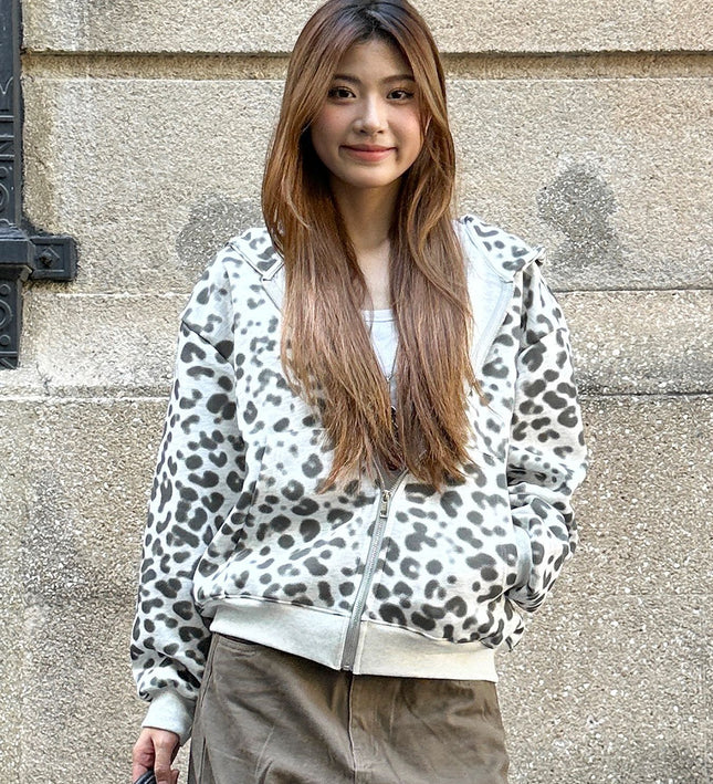 American leopard print hooded
