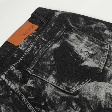 Splashed ink paint heavy industry jeans